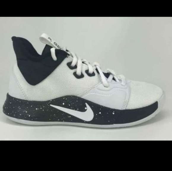 Used like new Nike Mens PG (Paul George) 3 TB CN9512-108 White Black Basketball - Picture 6 of 6